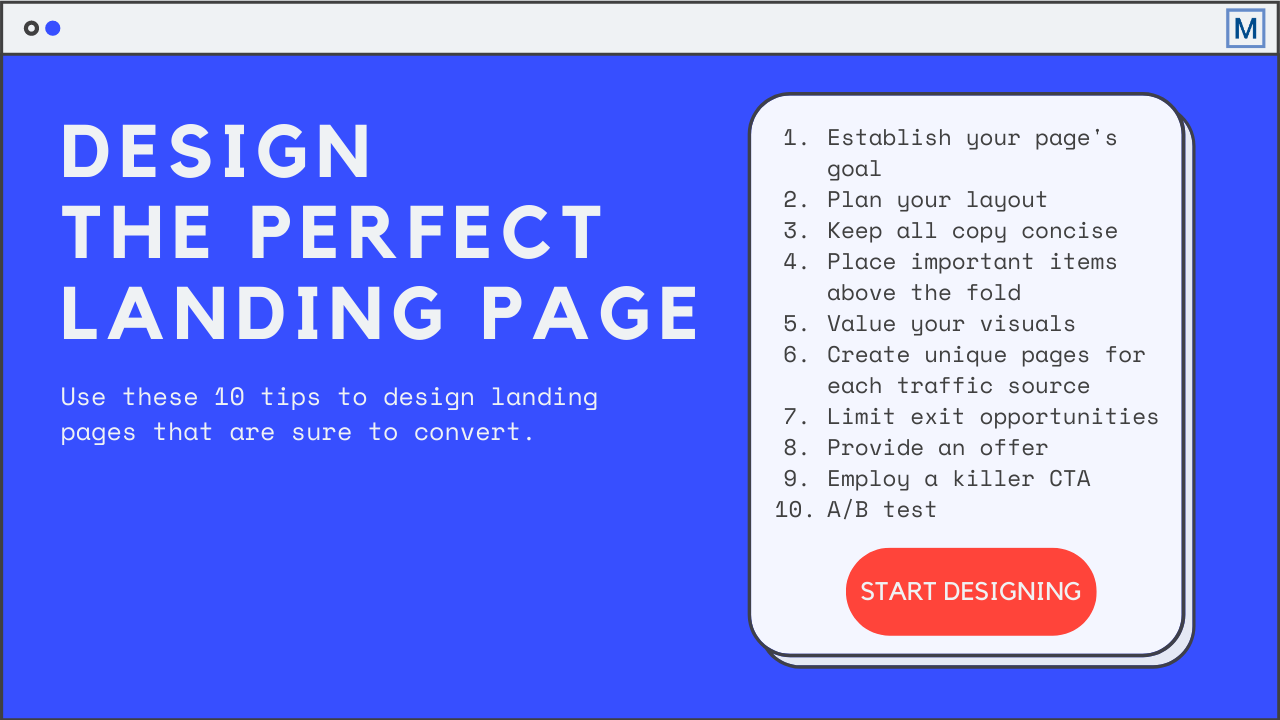 Design the perfect landing page with these 10 tips